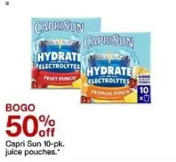 Target Capri Sun juice pouches offer