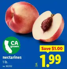Lidl CA grown nectarines offer