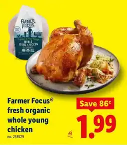 Lidl Farmer Focus fresh organic whole young chicken offer