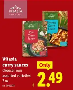 Lidl Vitasia curry sauces offer
