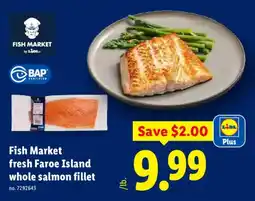 Lidl Fish Market fresh Faroe Island whole salmon fillet offer