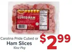 Valu Market Carolina Pride cubed or ham slices offer