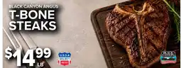 Valu Market Black Canyon Angus T-Bone Steaks offer