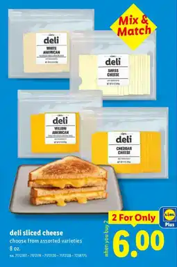 Lidl Lidl deli sliced cheese offer