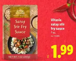 Lidl Vitasia satay stir fry sauce offer