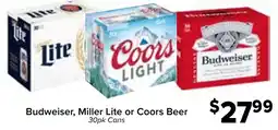 Valu Market Budweiser, Miller Lite or Coors Beer offer