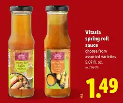 Lidl Vitasia spring roll sauce offer