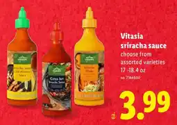 Lidl Vitasia sriracha sauce offer