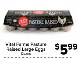 Valu Market Vital Farms Pasture Raised Large Eggs offer