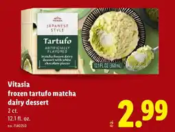 Lidl Vitasia frozen tartufo matcha dairy dessert offer