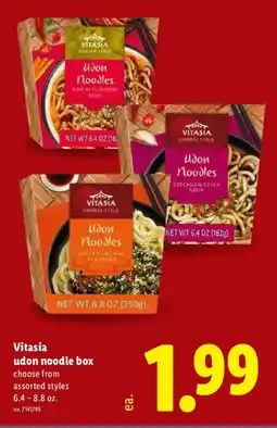 Lidl Vitasia udon noodle box offer