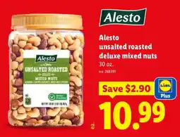 Lidl Alesto unsalted roasted deluxe mixed nuts offer