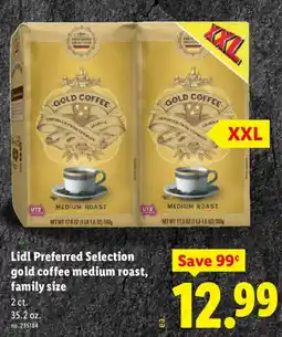 Lidl Lidl preferred selection gold coffee medium roast offer