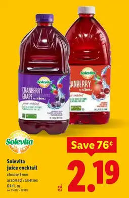Lidl Solevita juice cocktail offer