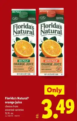 Lidl Florida's Natural orange juice offer