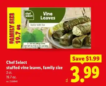Lidl Chef Select stuffed vine leaves offer