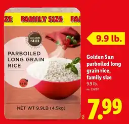 Lidl Golden Sun parboiled long grain rice offer