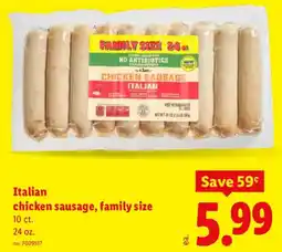 Lidl Italian chicken sausage offer
