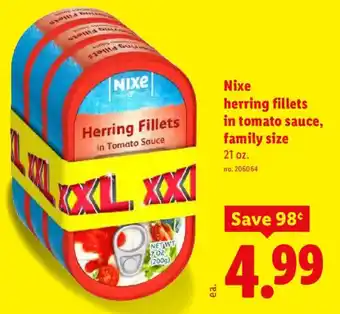 Lidl Nixe herring fillets in tomato sauce offer