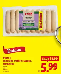 Lidl Dulano andouille chicken sausage offer