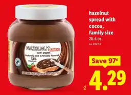 Lidl Hazelnut spread with cocoa offer