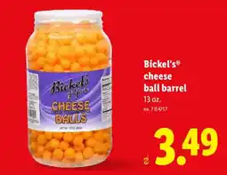Lidl Bickel's cheese ball barrel offer