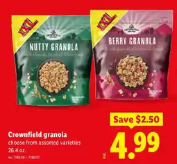 Lidl Crownfield granola offer