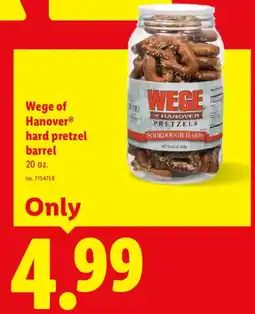 Lidl Wege of Hanover hard pretzel barrel offer