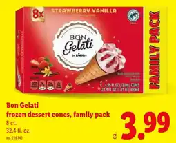 Lidl Bon Gelati frozen dessert cones offer
