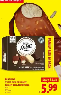 Lidl Bon Gelati frozen mini mix dairy dessert bars offer