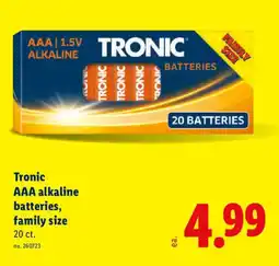 Lidl Tronic aaa alkaline batteries offer