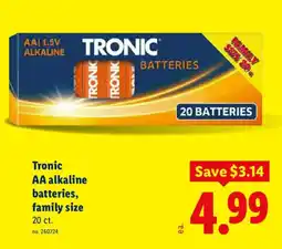 Lidl Tronic AA alkaline batteries offer
