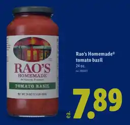 Lidl Rao's Homemade tomato basil offer