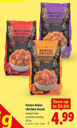 Lidl Liol frozen Asian chicken meals offer