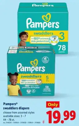 Lidl Pampers swaddlers diapers offer