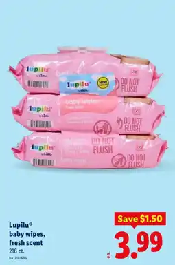 Lidl Lupilu baby wipes, fresh scent offer
