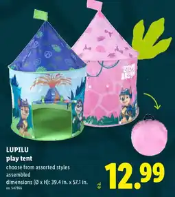 Lidl Lupilu play tent offer