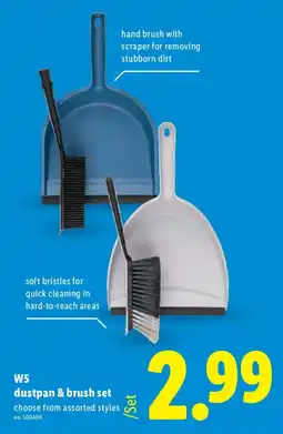 Lidl W5 dustpan & brush set offer
