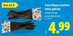 Lidl Core Home fashion latex gloves offer