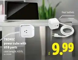 Lidl Tronic power cube with USB ports offer