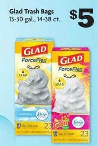 Family Dollar Glad Trash Bags offer