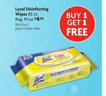 Family Dollar Lysol Disinfecting Wipes offer