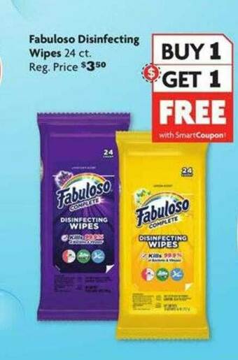 Family Dollar Fabuloso Disinfecting Wipes offer
