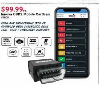 Pep Boys Inovva Obd2 Mobile Carscan offer