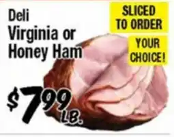 Western Beef Deli Virginia or Honey Ham offer