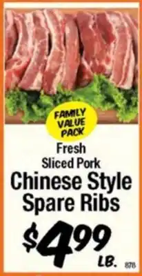 Western Beef Fresh Sliced Pork Chinese Style Spare Ribs offer