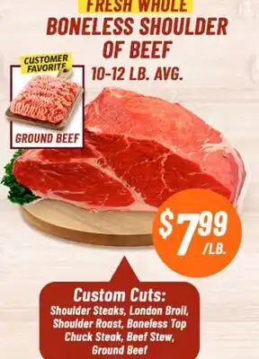 Western Beef FRESH WHOLE BONELESS SHOULDERS OF BEEF offer