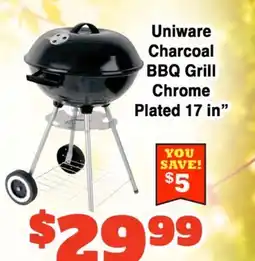 Western Beef Uniware Charcoal BBQ Grill Chrome offer