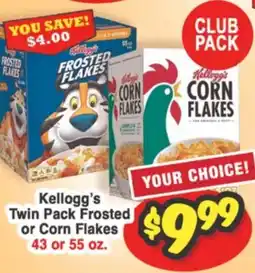 Western Beef Kellogg's Twin Pack Frosted or Corn Flakes offer