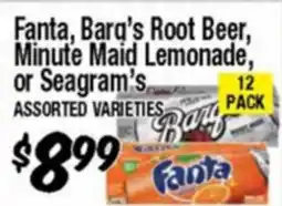 Western Beef Fanta, Barq's Root Beer, Minute Maid Lemonade, or Seagram's offer